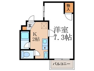 パラディーASAHIの物件間取画像